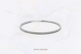 18K White Gold Flexi Bangle with Natural Diamonds | Sona Sansaar